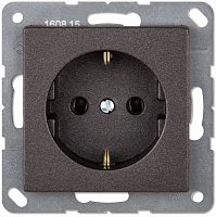 Розетка с заземлением без рамки Jung EcoProfi 1-м. антрацит картинка